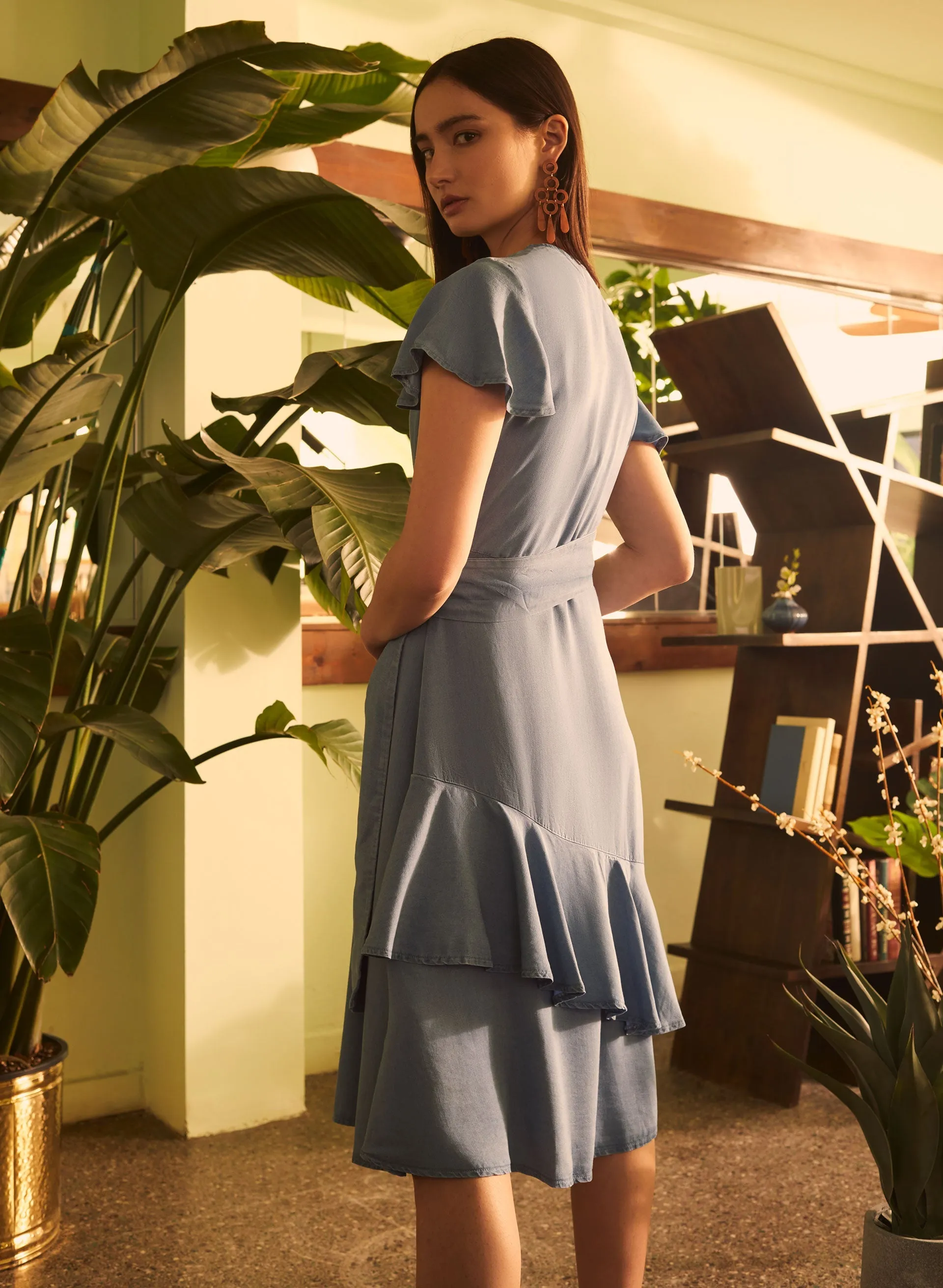 Joseph Ribkoff - Belted & Ruffle Detail Dress sold by Melanie Lyne product image thumbnail 3