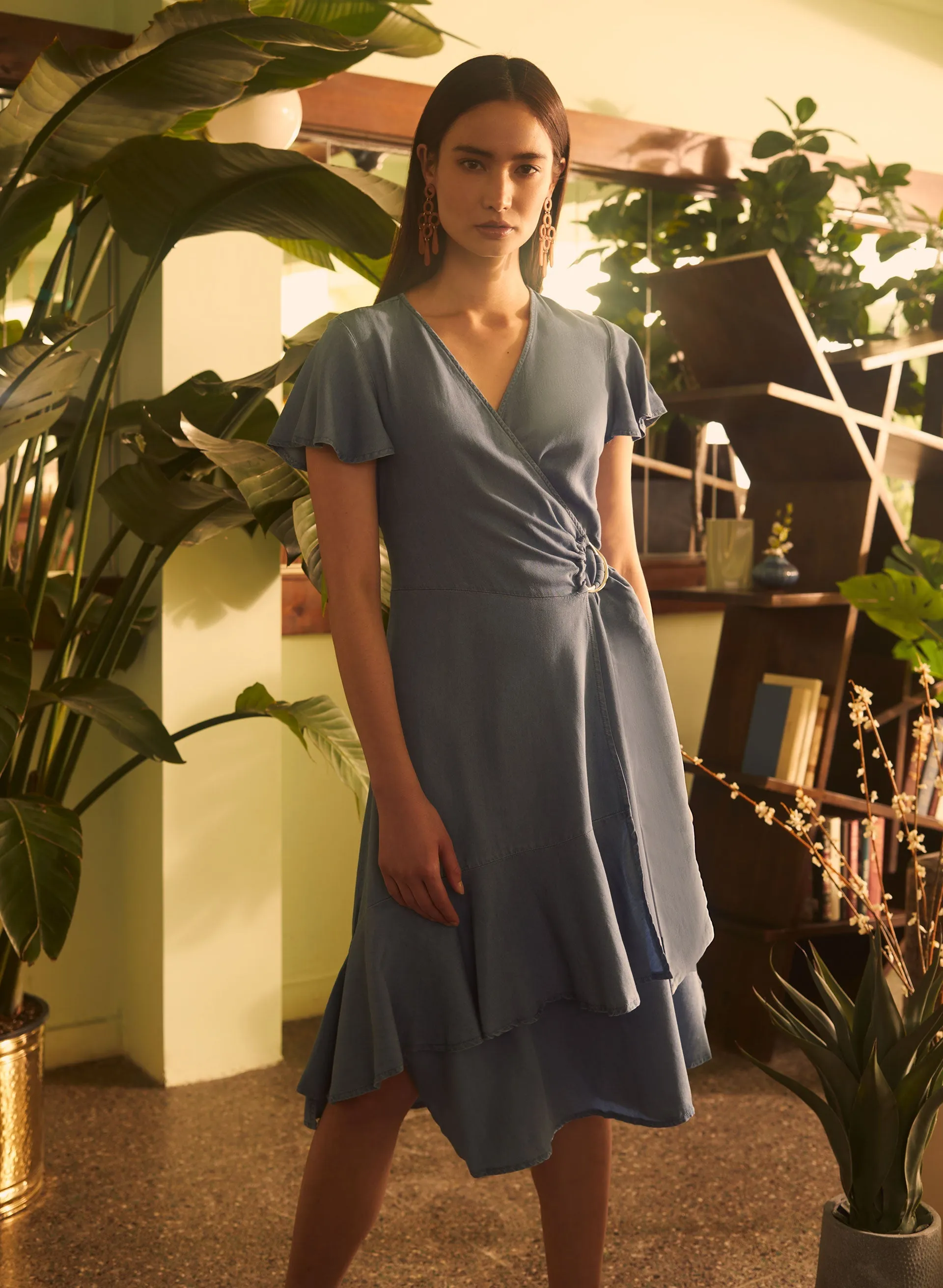 Joseph Ribkoff - Belted & Ruffle Detail Dress sold by Melanie Lyne