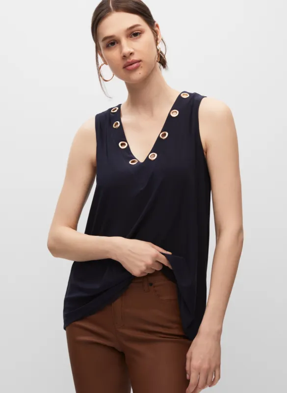 Eyelet Detail Sleeveless Top sold by Melanie Lyne