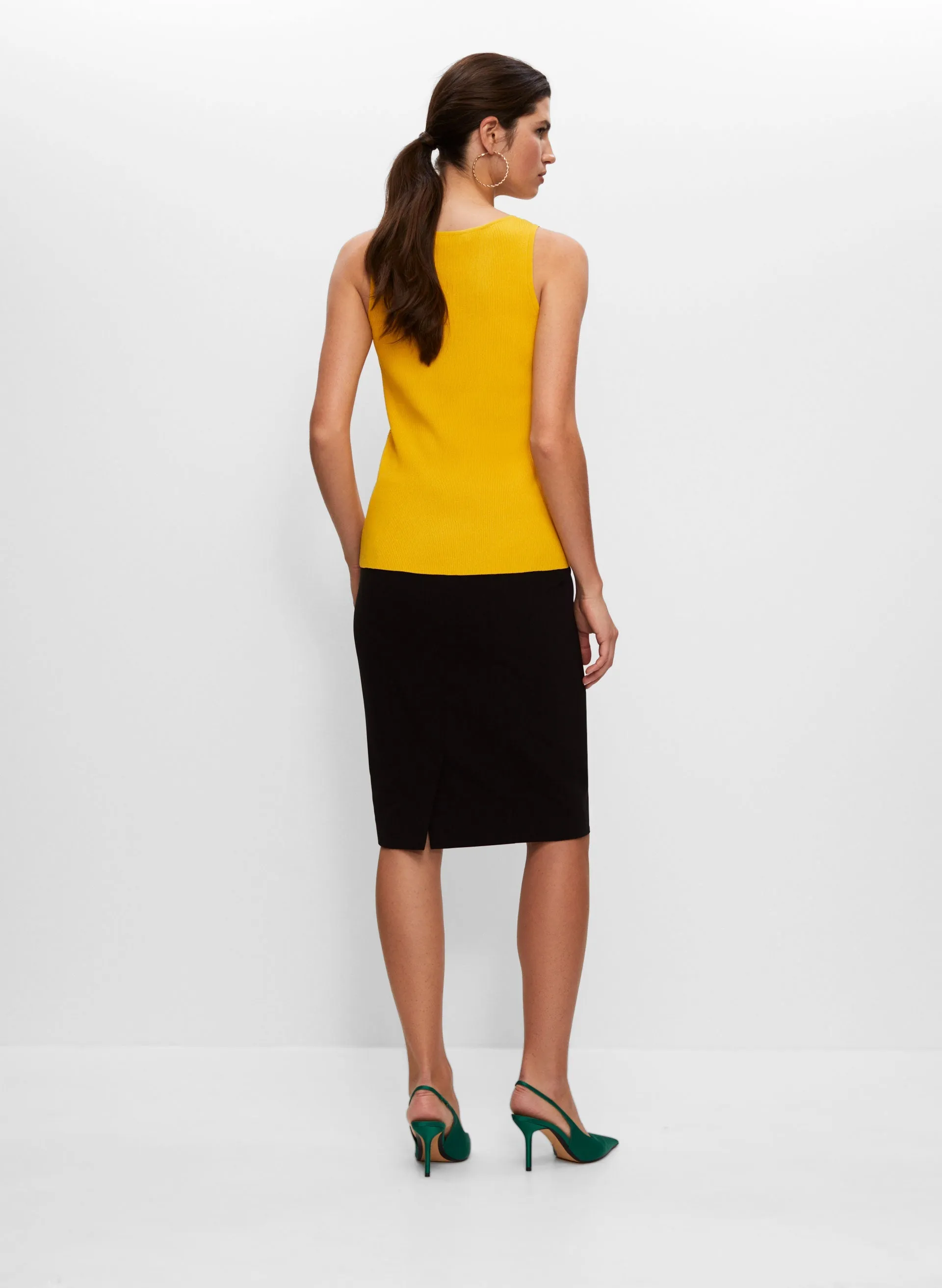 Sleeveless Pointelle Sweater sold by Melanie Lyne product image thumbnail 4