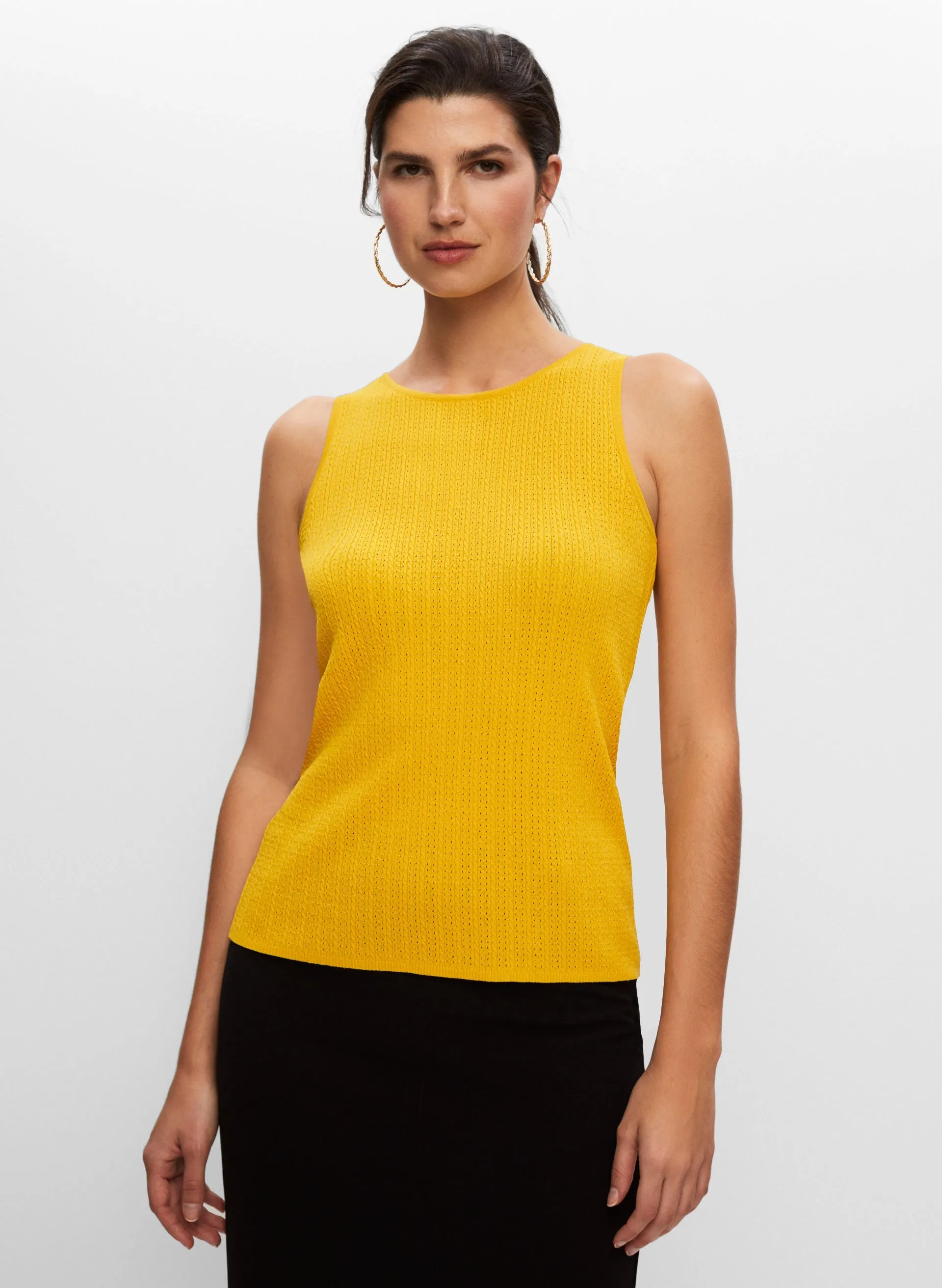 Sleeveless Pointelle Sweater sold by Melanie Lyne