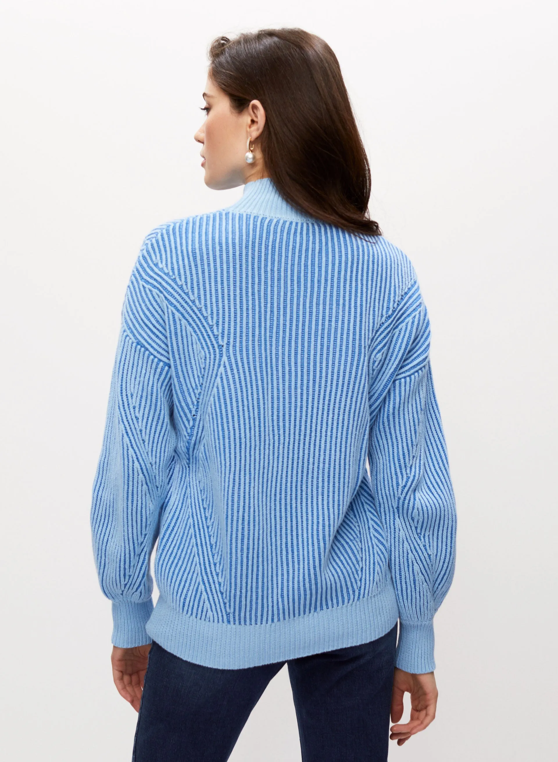 Two Tone Mock Neck Sweater sold by Melanie Lyne product image thumbnail 4