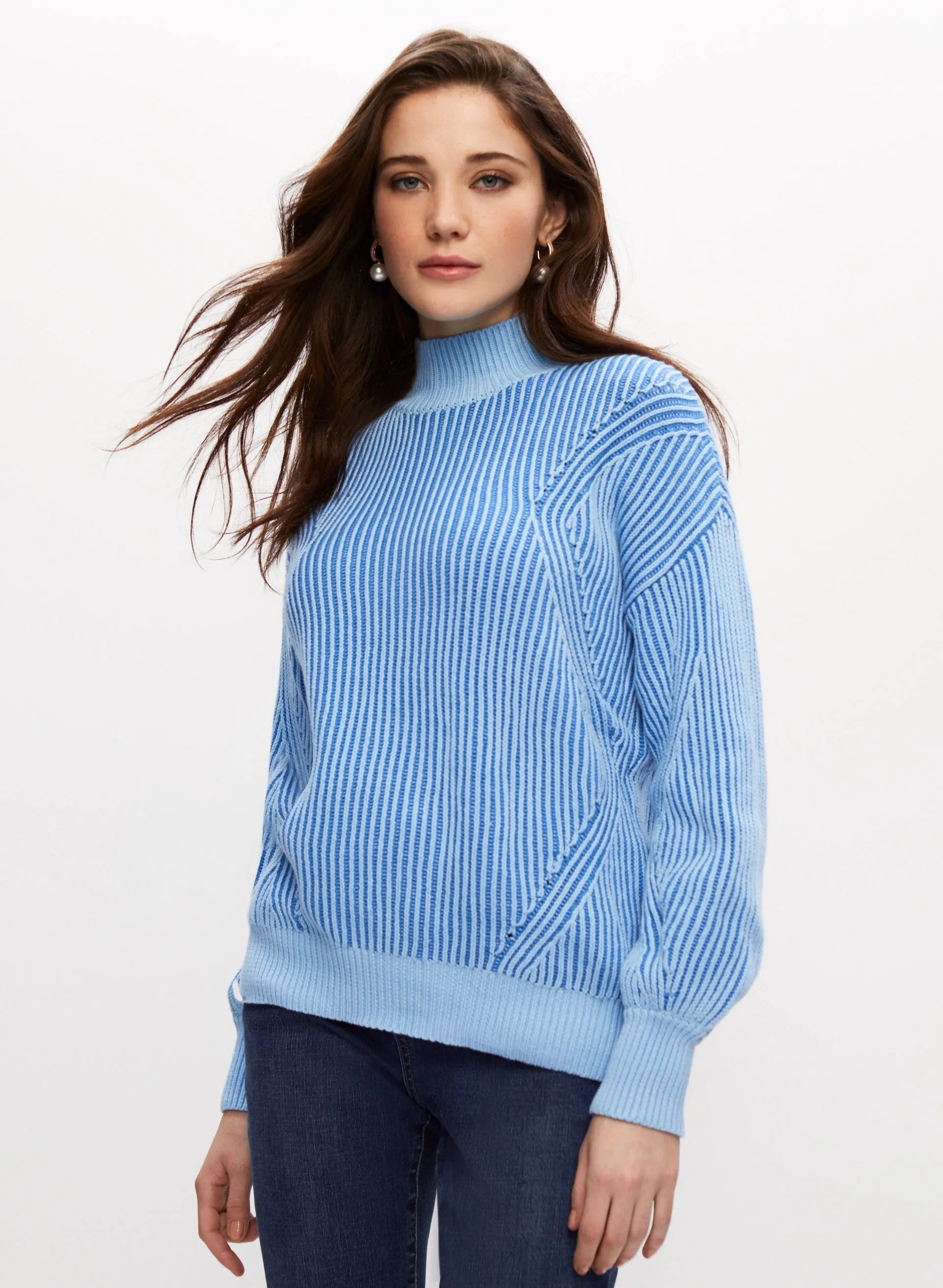 Two Tone Mock Neck Sweater sold by Melanie Lyne