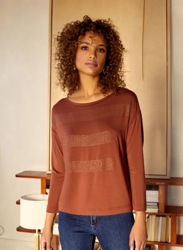 Stud Stripe Motif Tee sold by Melanie Lyne