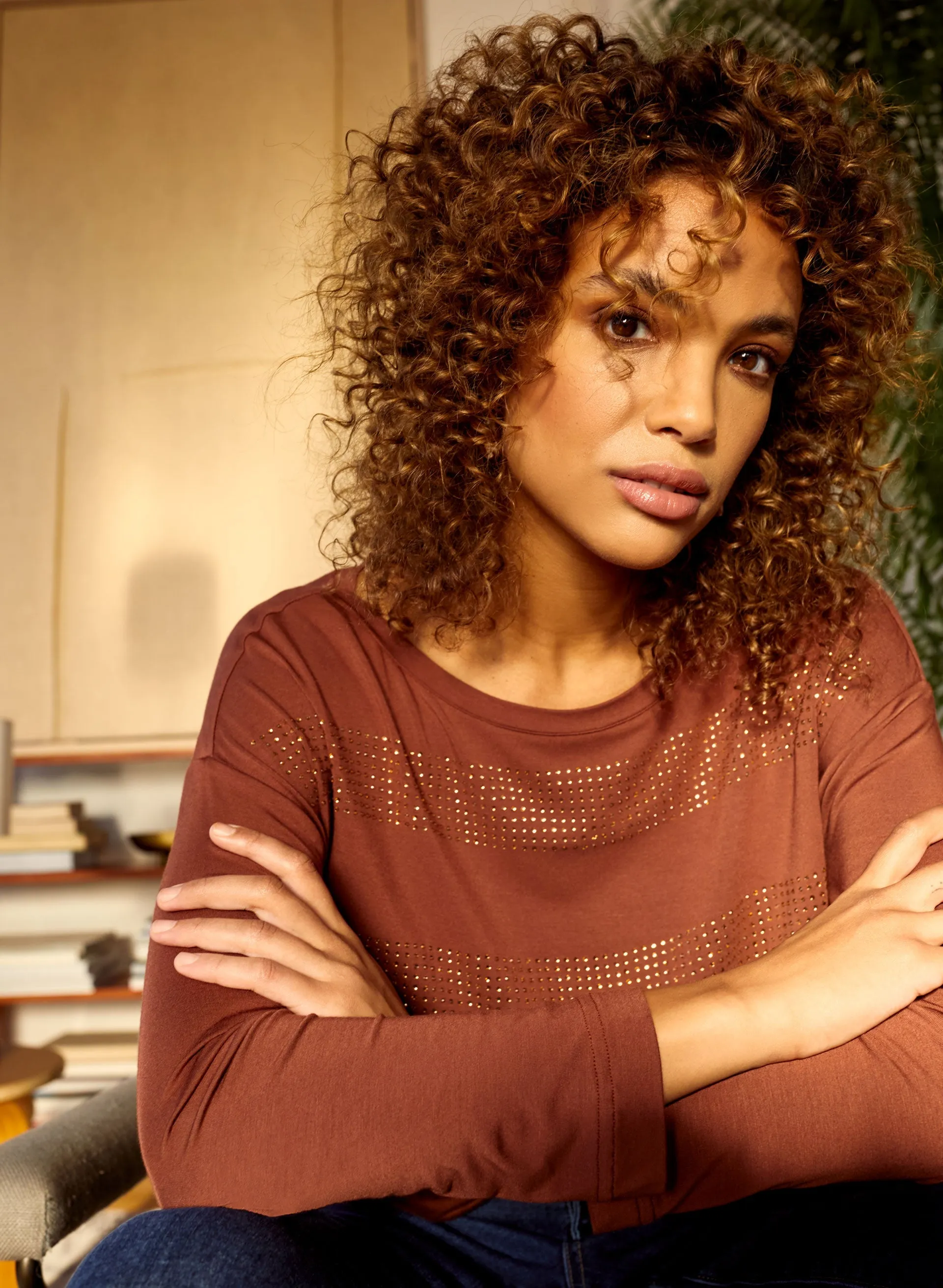 Stud Stripe Motif Tee sold by Melanie Lyne product image thumbnail 3