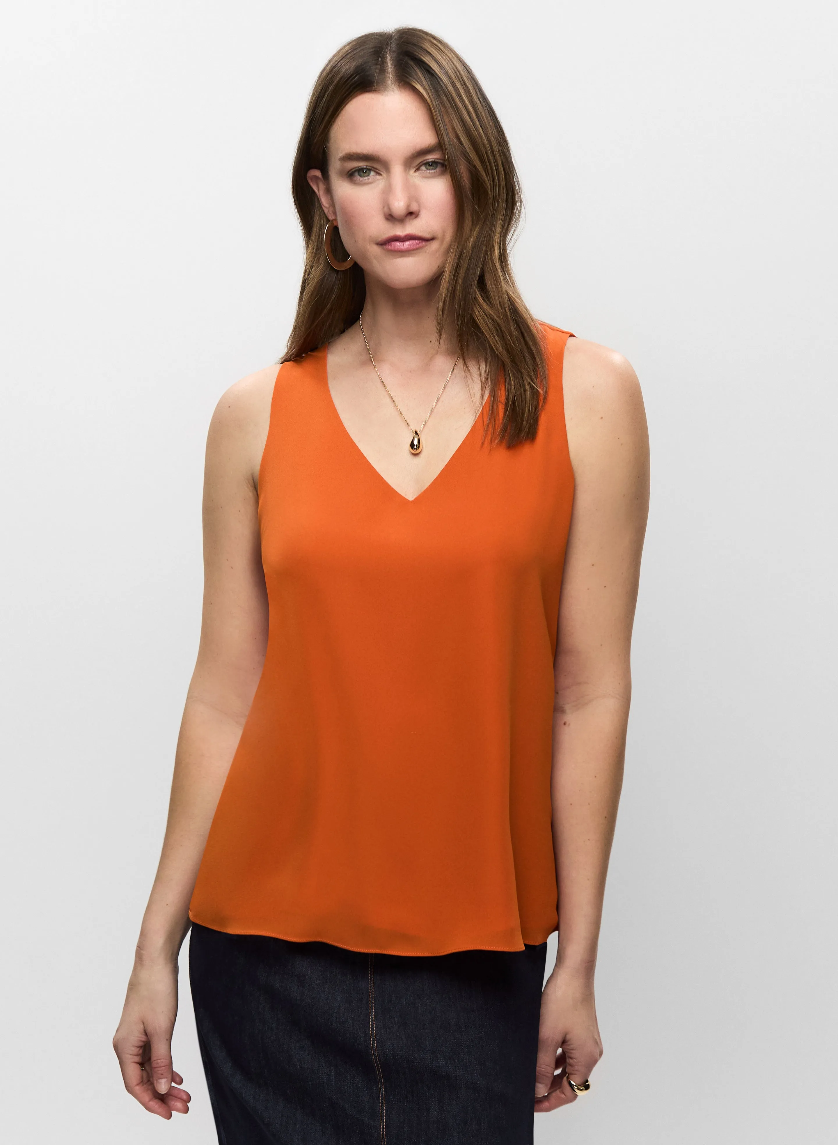 Essential Sleeveless V-Neck Blouse sold by Melanie Lyne product image thumbnail 5