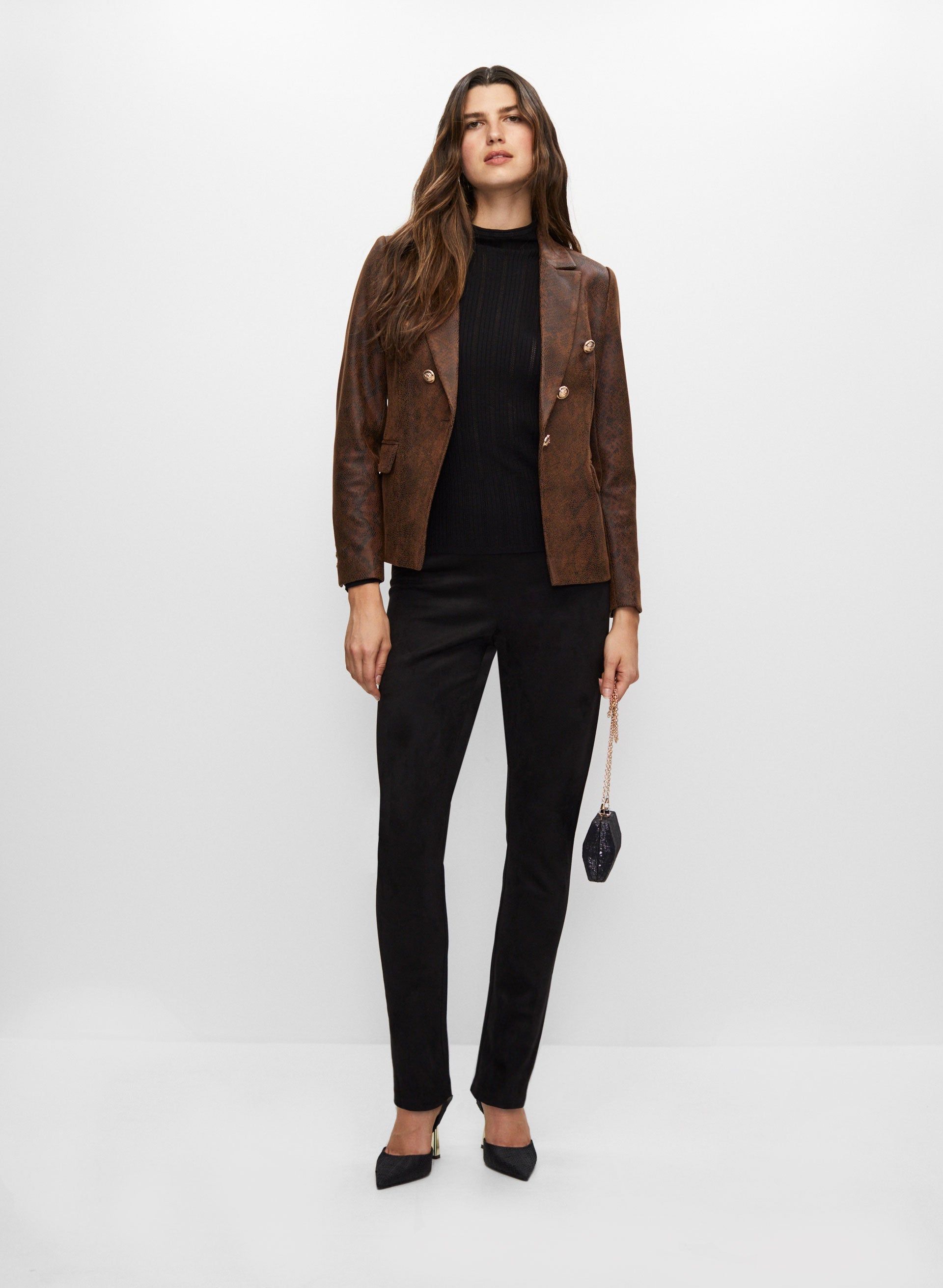 Faux Suede Pull-On Leggings sold by Melanie Lyne product image thumbnail 3