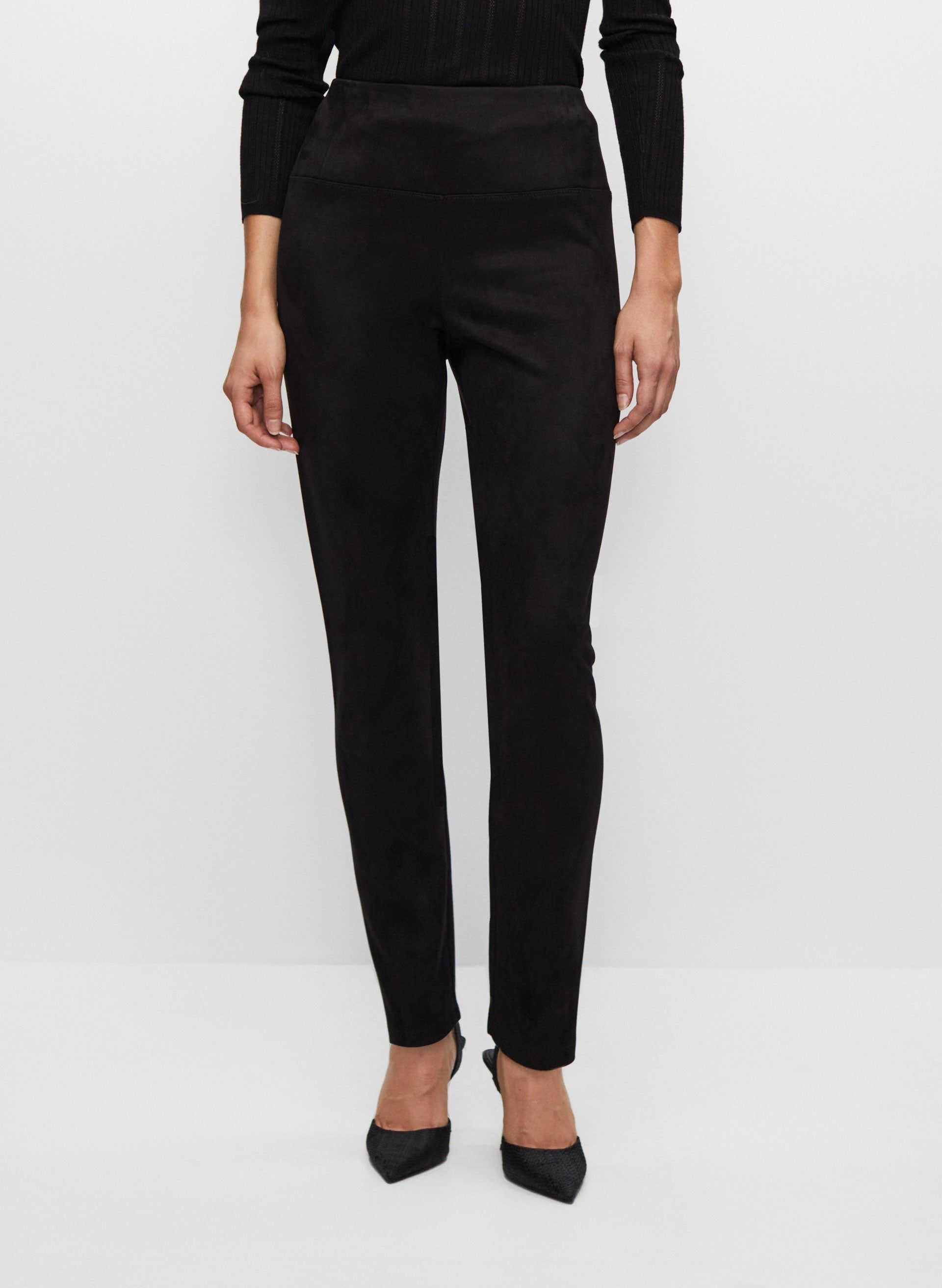 Faux Suede Pull-On Leggings sold by Melanie Lyne