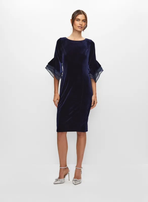 Velvet Flared Sleeve Dress sold by Melanie Lyne