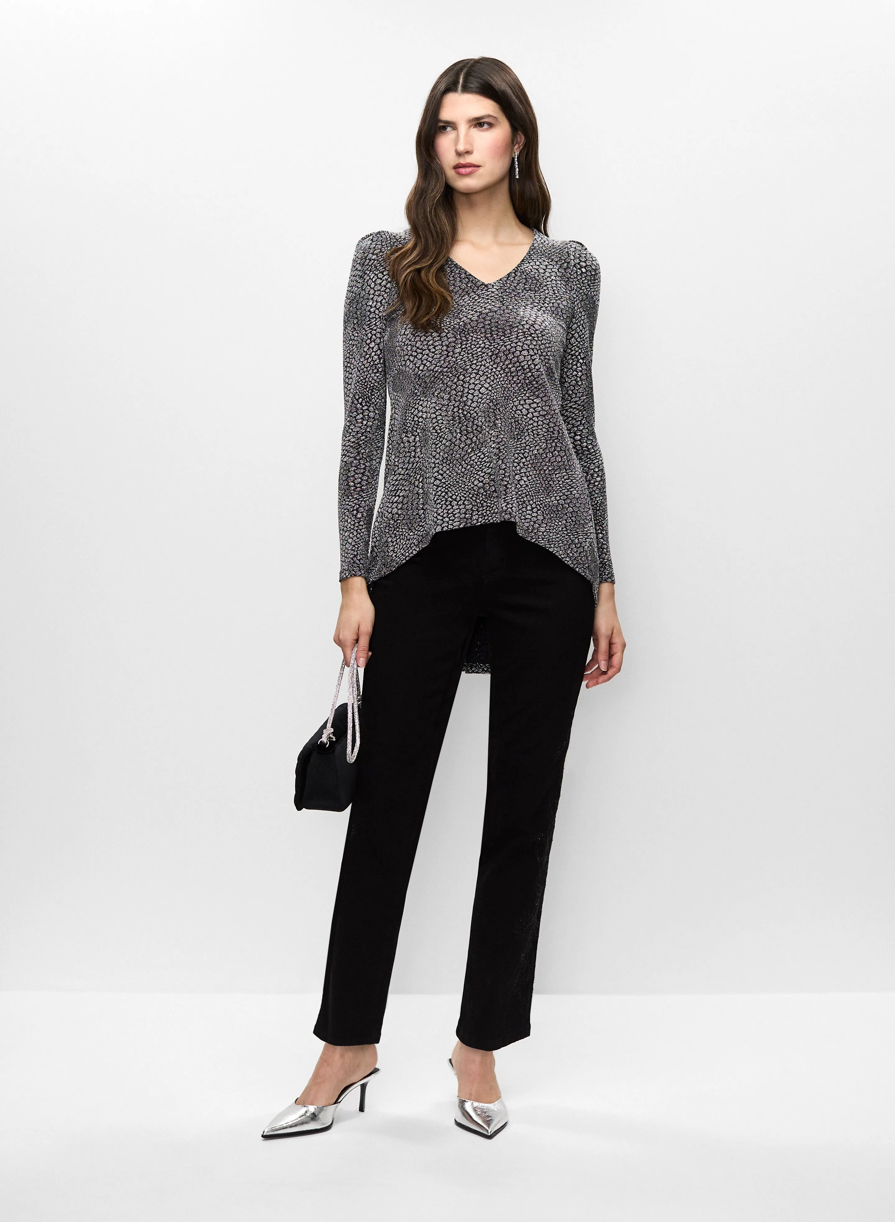 Animal Print Top & Straight Leg Jeans sold by Melanie Lyne