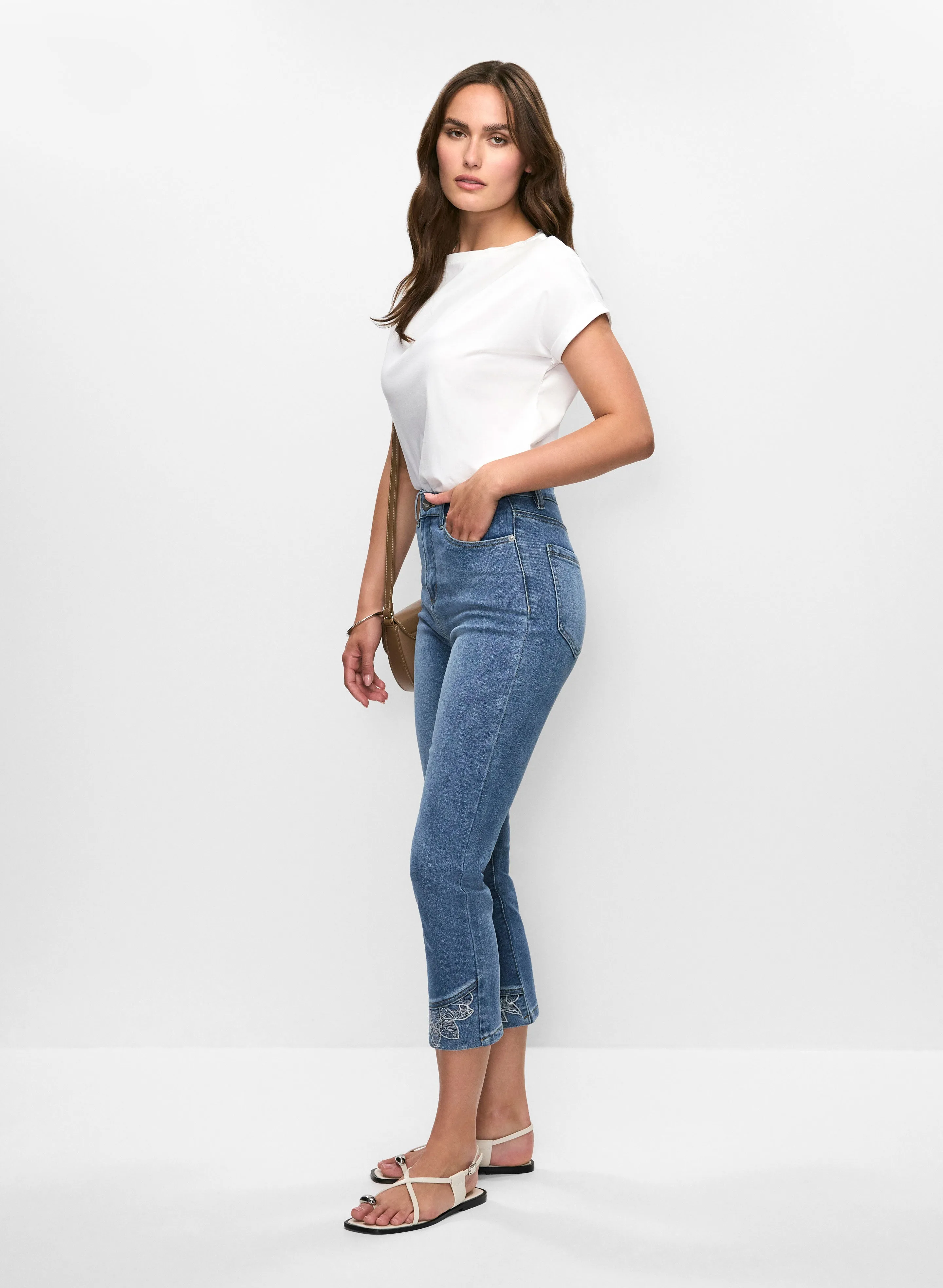 Embroidered Capri Jeans sold by Melanie Lyne product image thumbnail 2