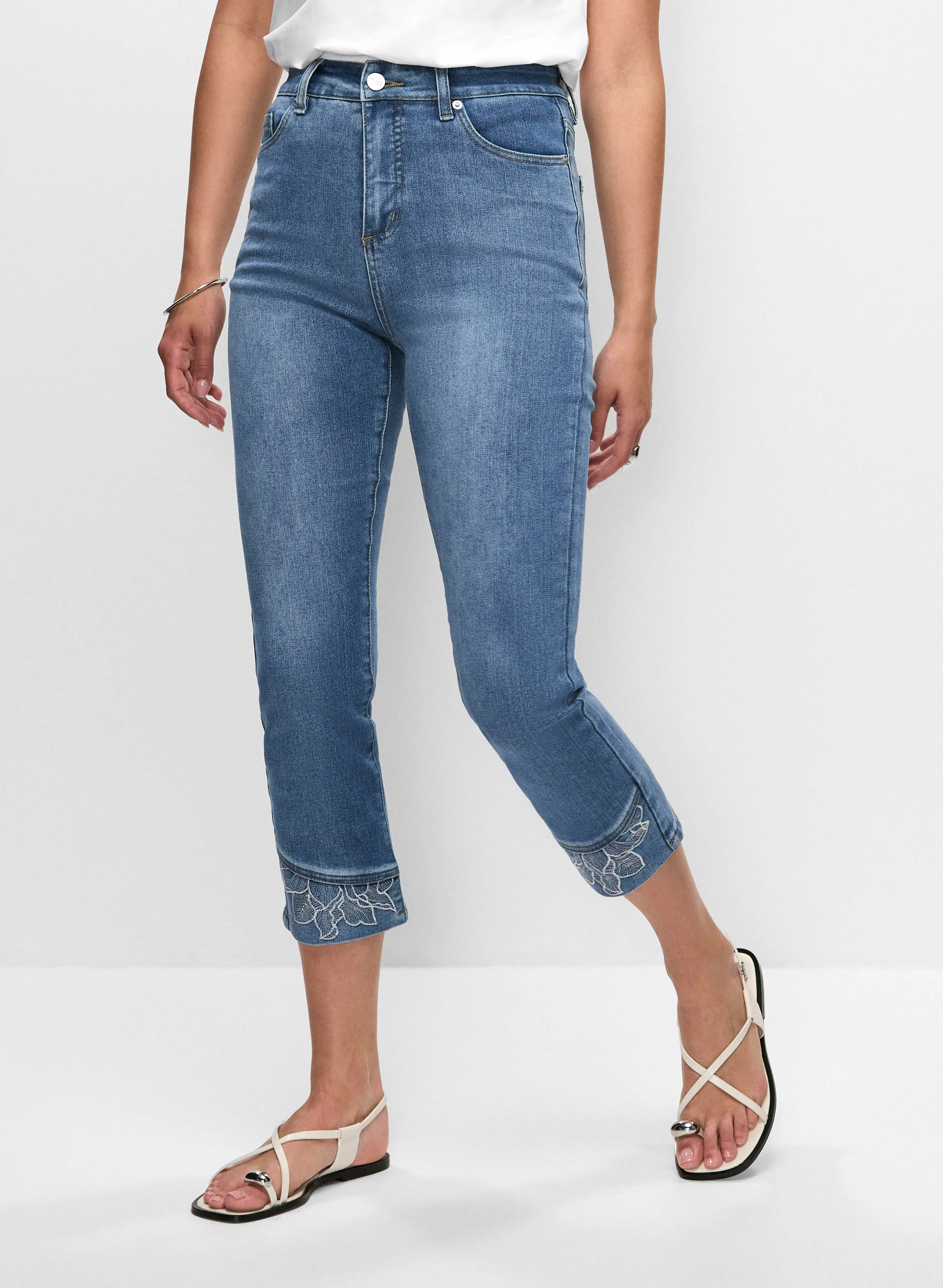 Embroidered Capri Jeans sold by Melanie Lyne