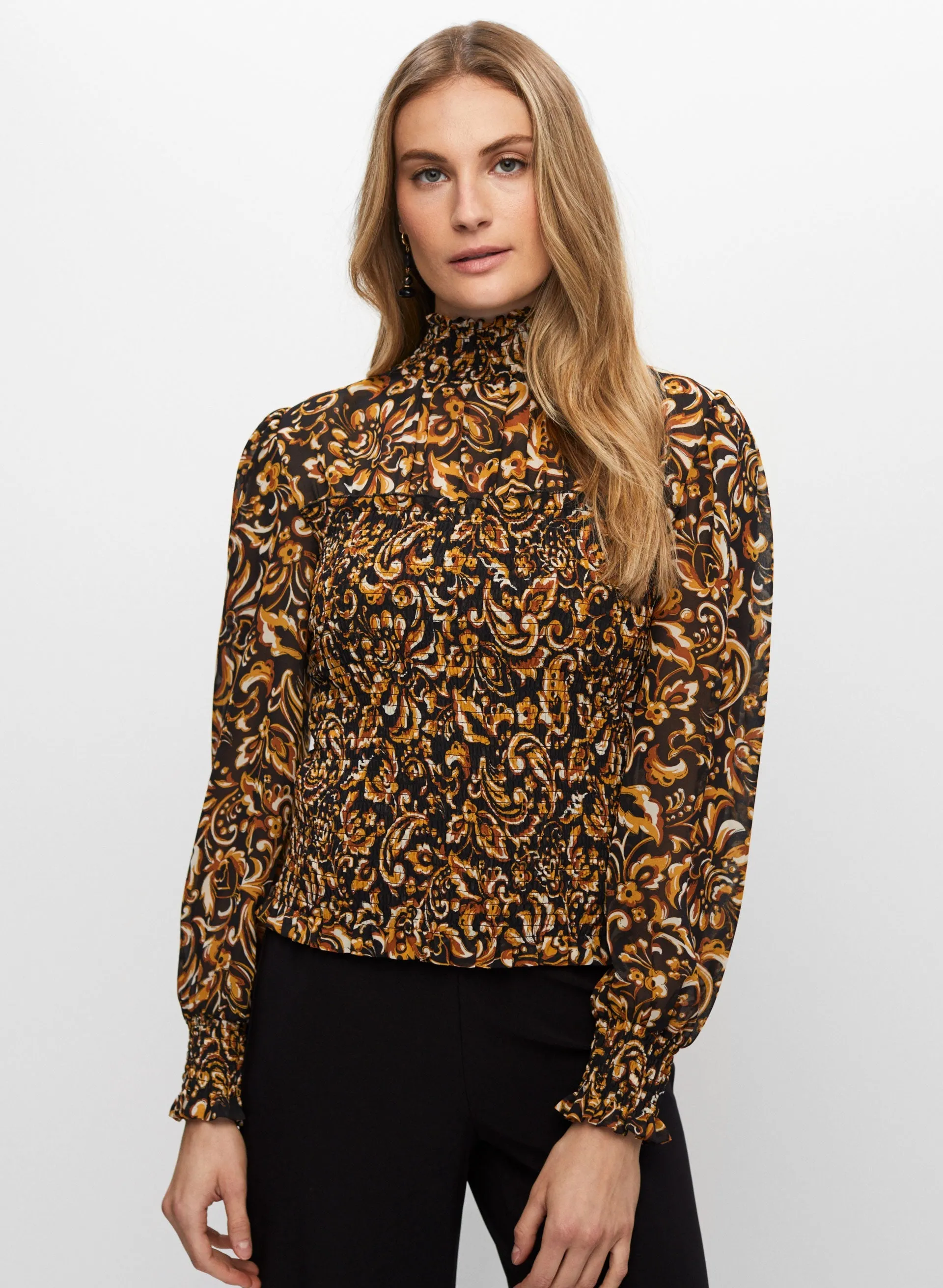 Abstract Paisley Print Blouse sold by Melanie Lyne product image thumbnail 5