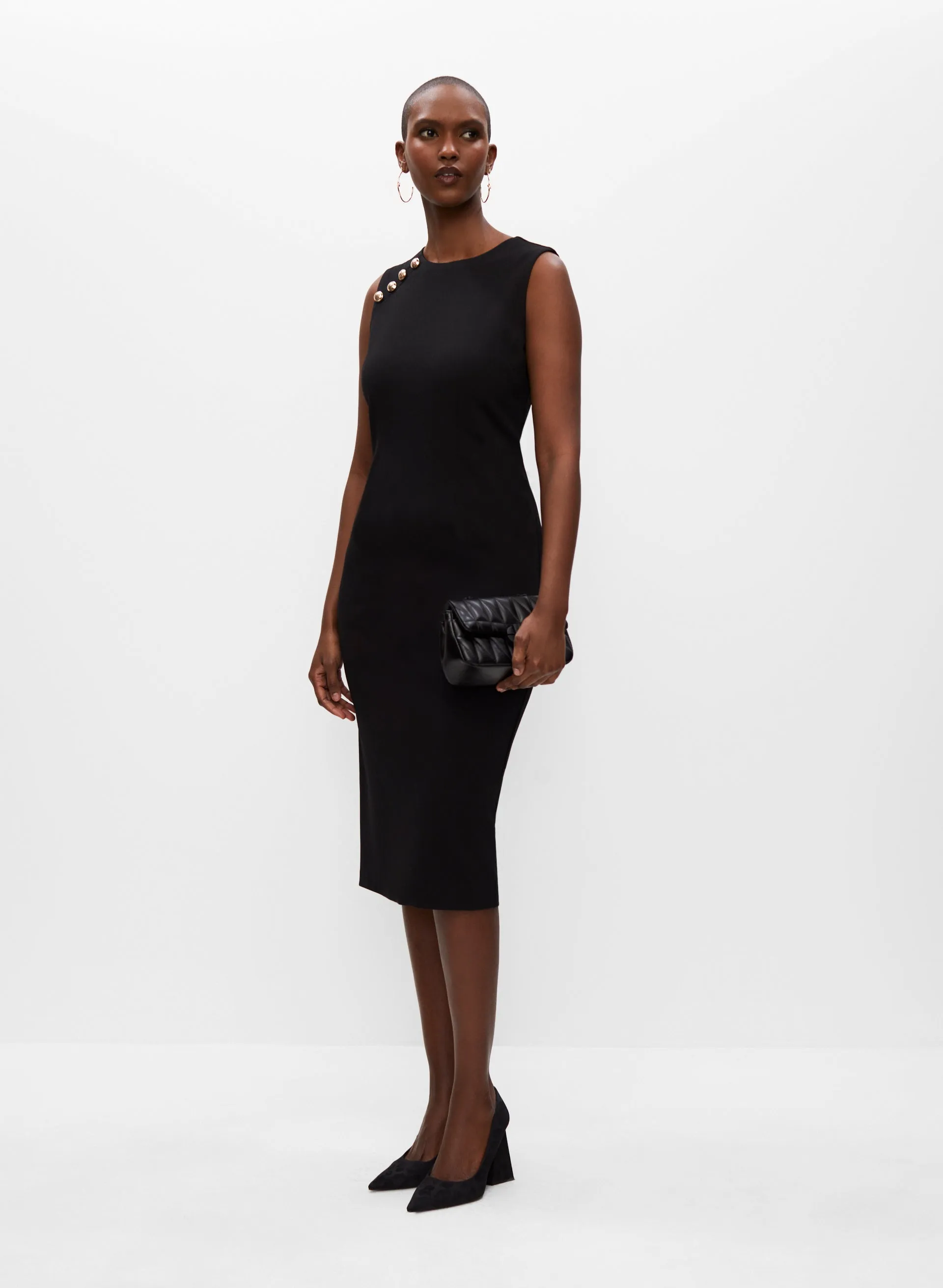 Sleeveless Button Detail Dress sold by Melanie Lyne