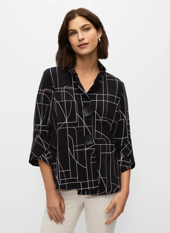 Joseph Ribkoff - Abstract Print Jacket sold by Melanie Lyne