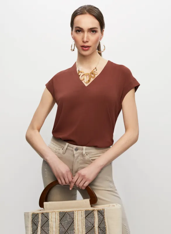 V-neck Short Sleeve Top sold by Melanie Lyne