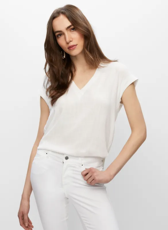 V-neck Short Sleeve Top sold by Melanie Lyne