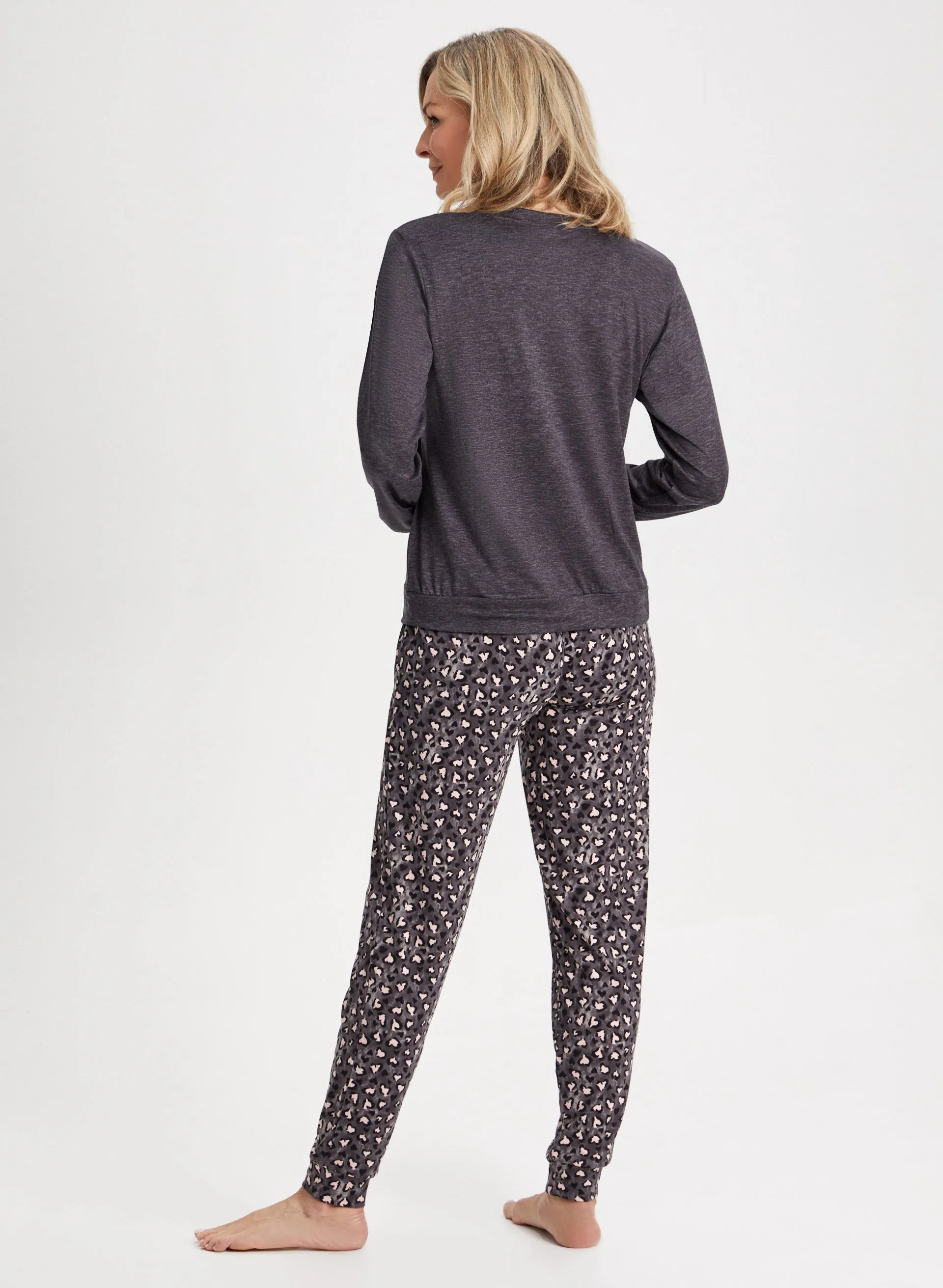 Heart Print Two-Piece Pyjama Set sold by Melanie Lyne product image thumbnail 2