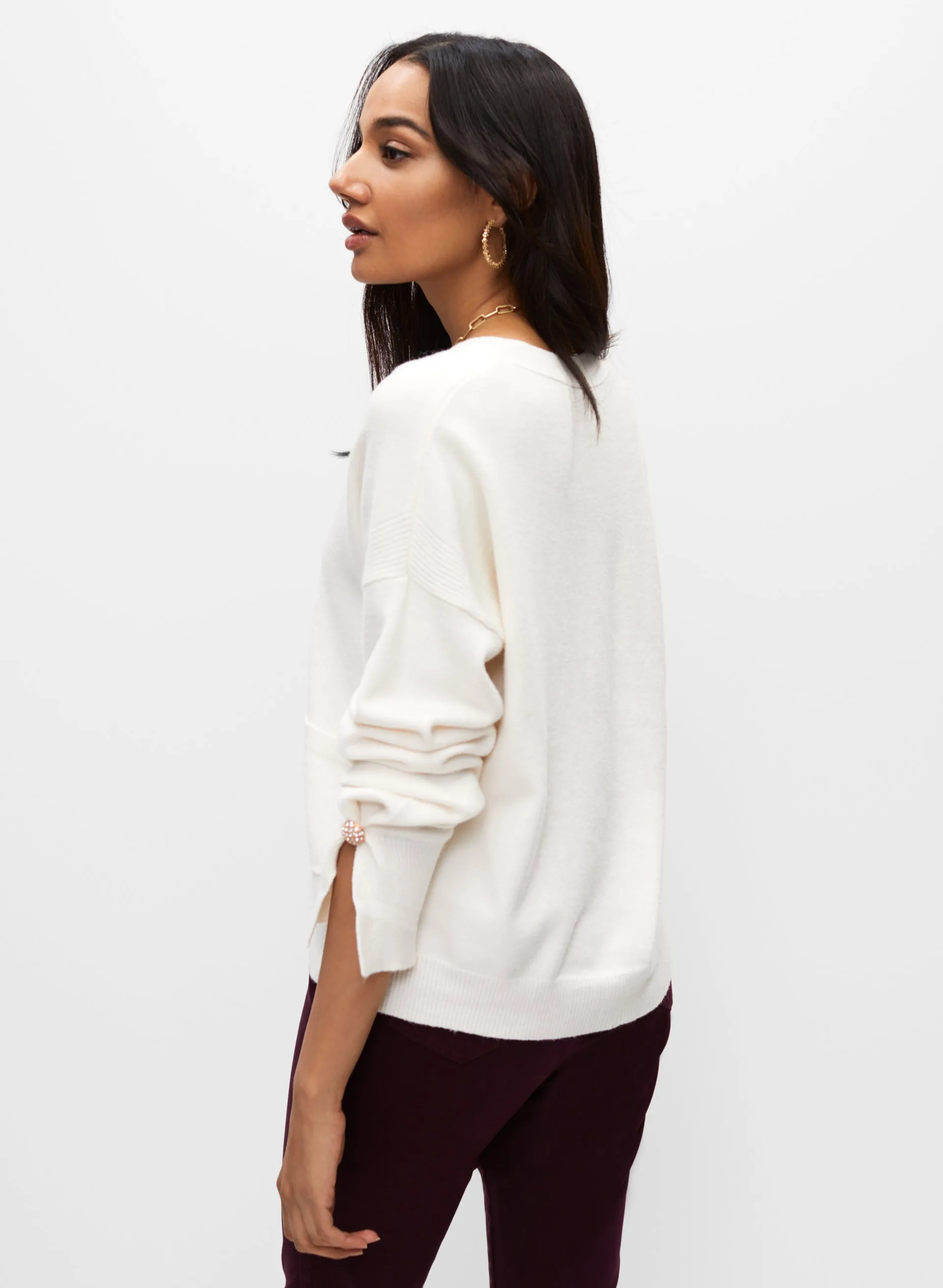 V-Neck Button Front Cardigan sold by Melanie Lyne product image thumbnail 4