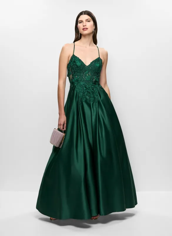 Corset-Style Satin Gown sold by Melanie Lyne