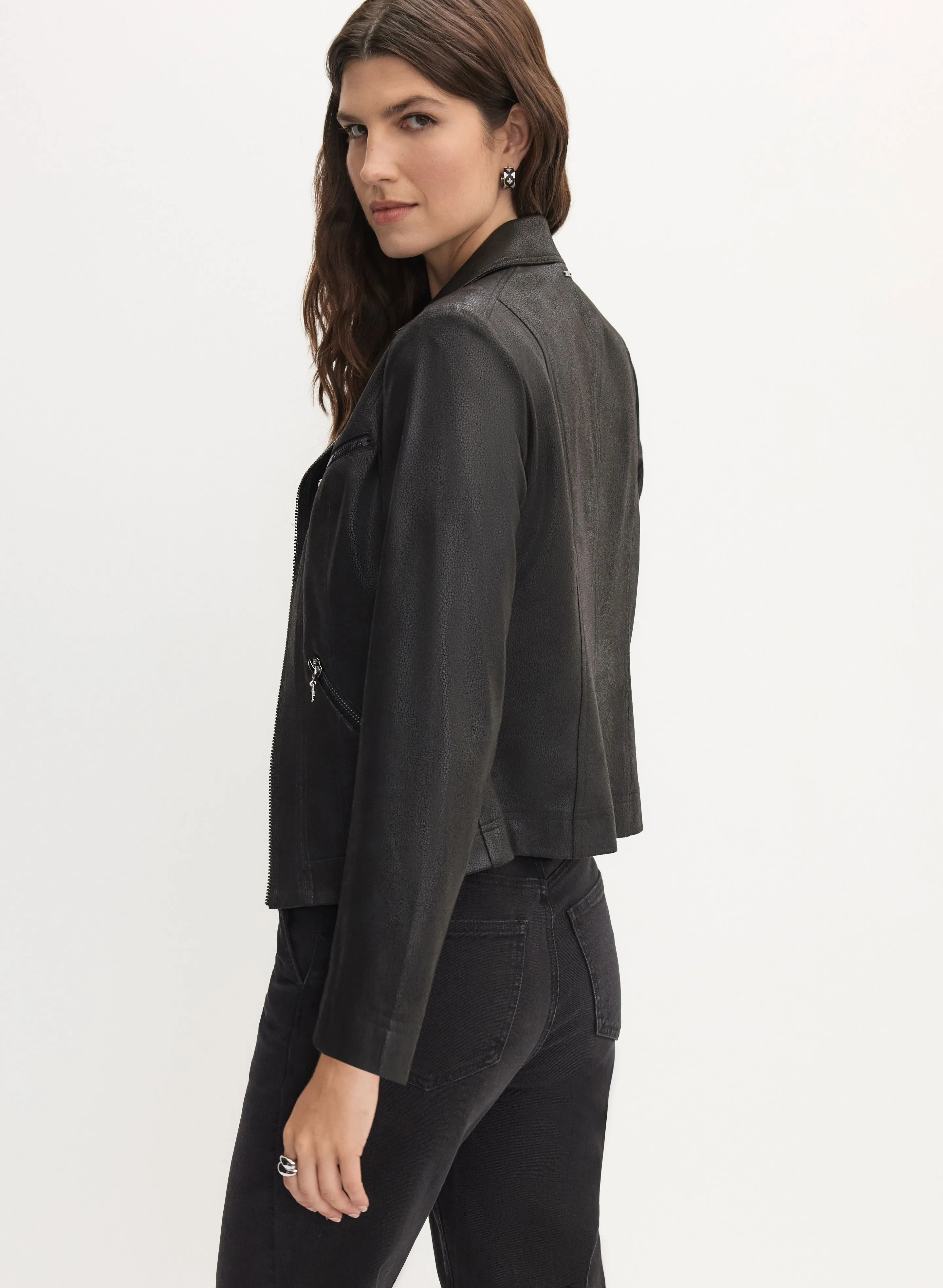 Vex - Cropped Faux Suede Jacket sold by Melanie Lyne product image thumbnail 4