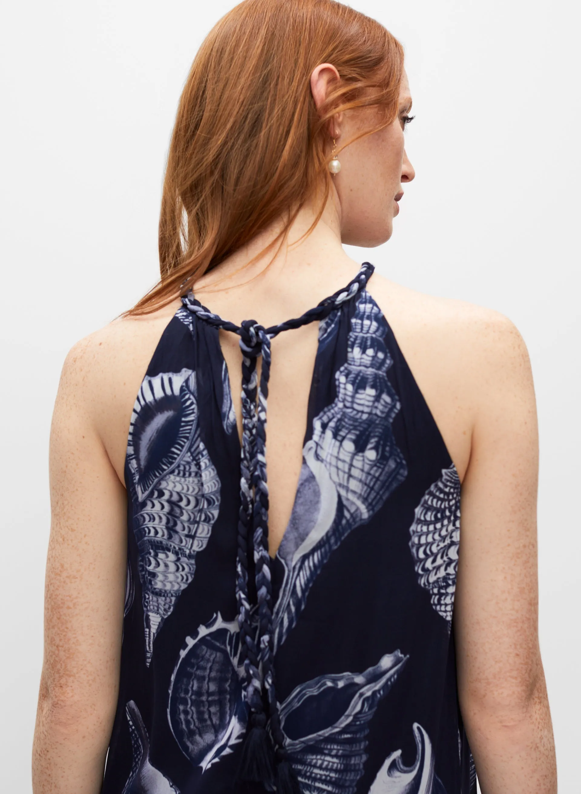 Seashell Print Chiffon Midi Dress sold by Melanie Lyne product image thumbnail 2
