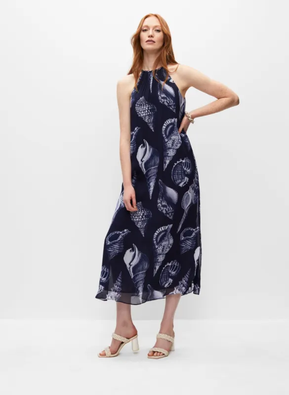 Seashell Print Chiffon Midi Dress sold by Melanie Lyne
