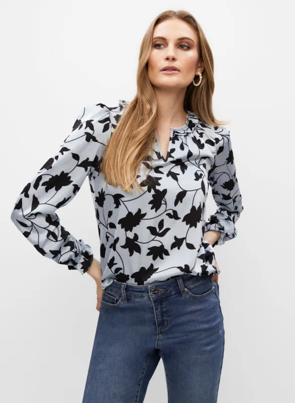 Floral Print Ruffle Detail Blouse sold by Melanie Lyne