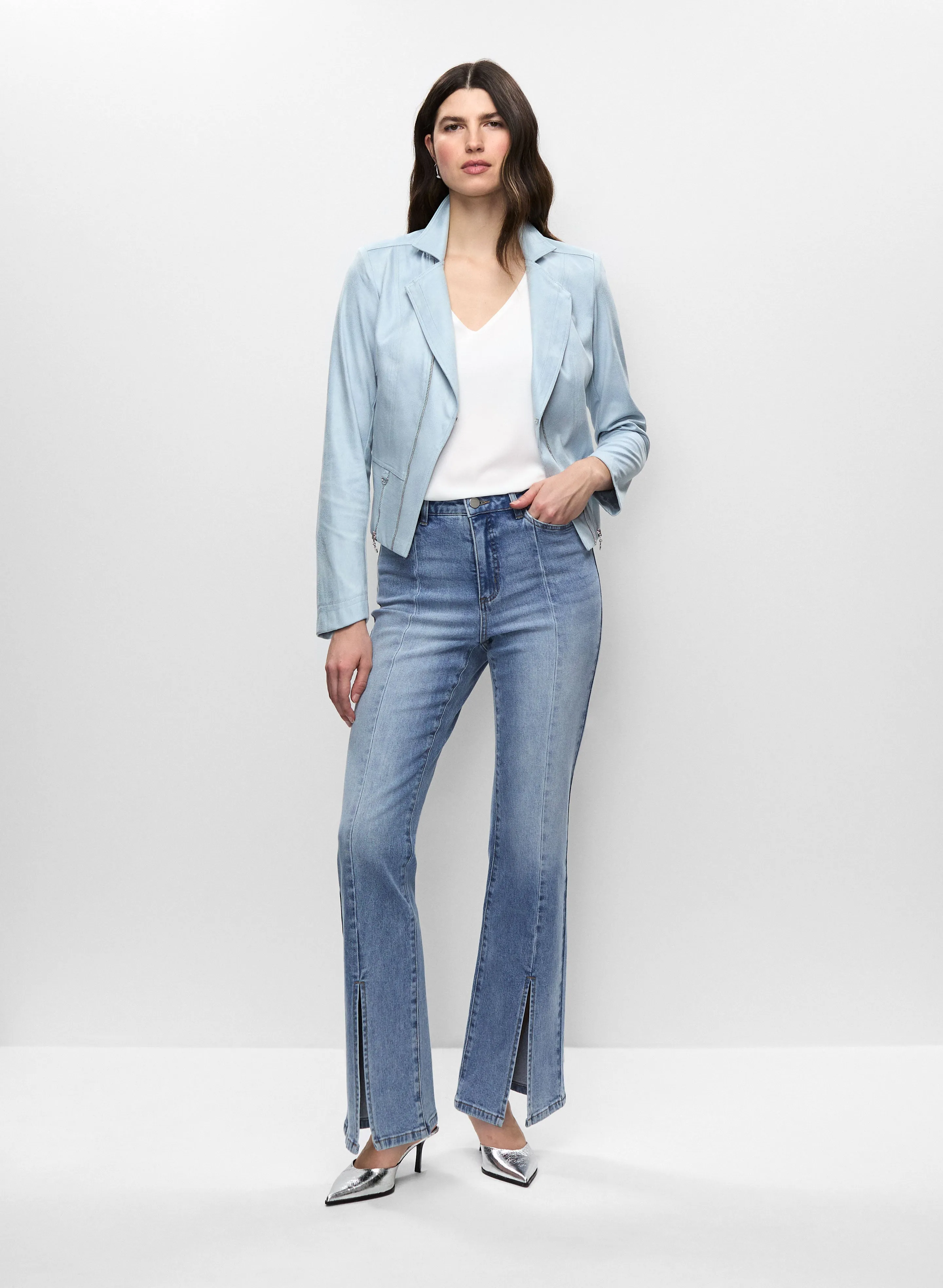 Zip Detail Jacket & Split Hem Jeans sold by Melanie Lyne