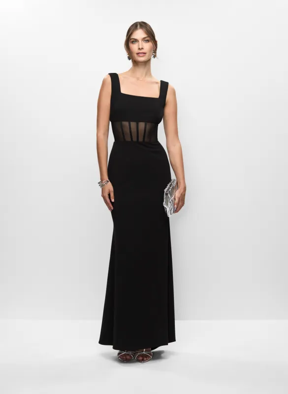 Sheer Panel Detail Dress sold by Melanie Lyne