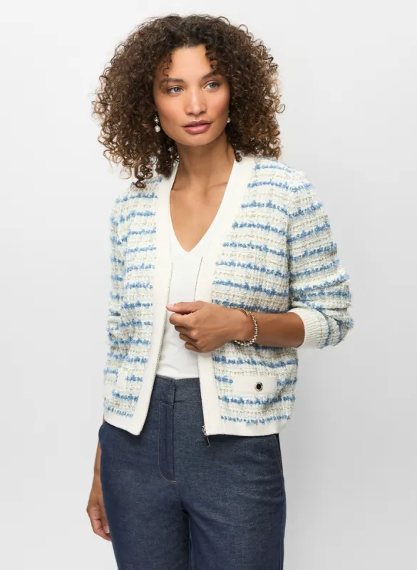 Striped Bouclé Cardigan sold by Melanie Lyne