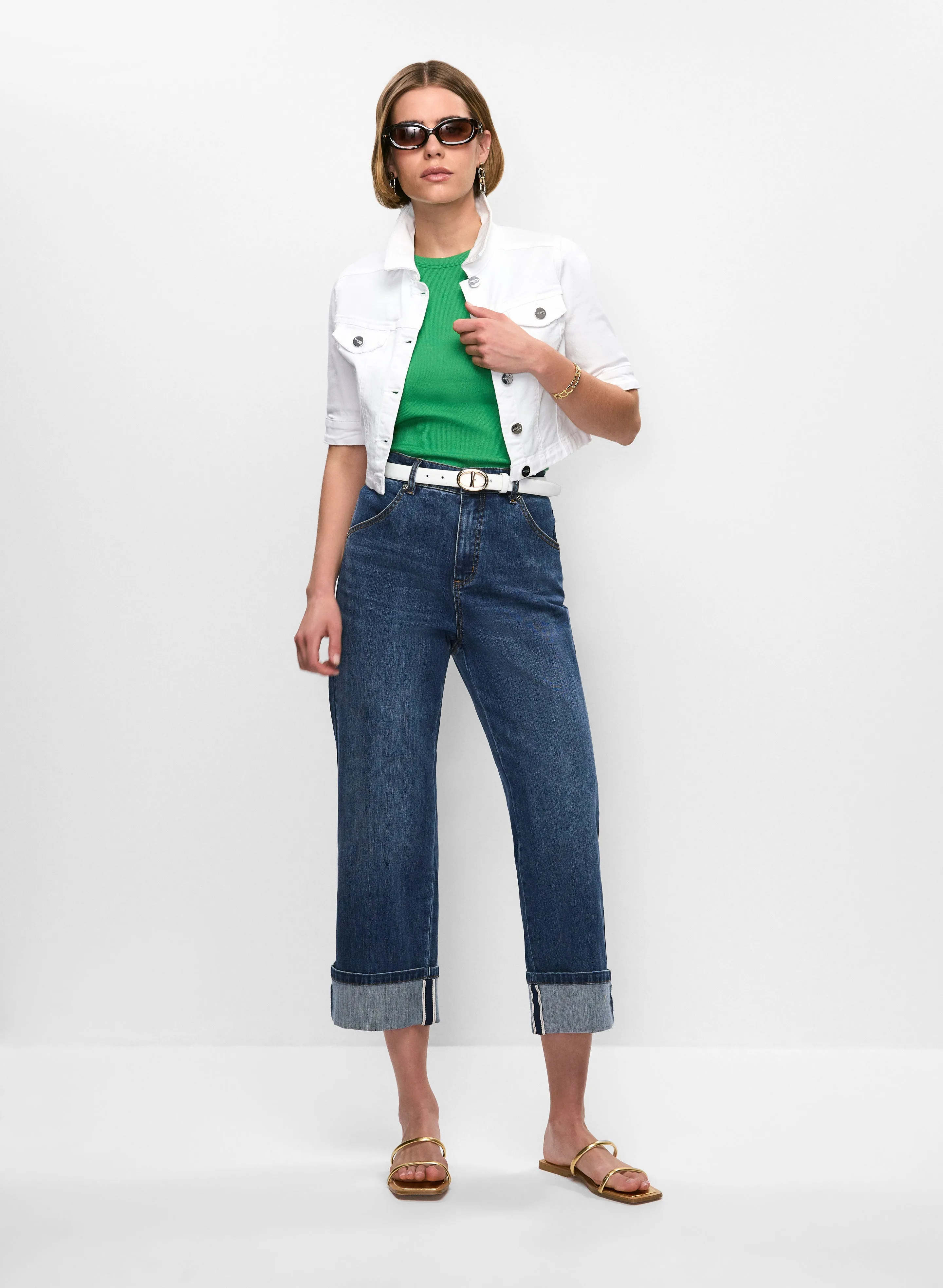 Cropped Jacket & Rolled Hem Jeans sold by Melanie Lyne