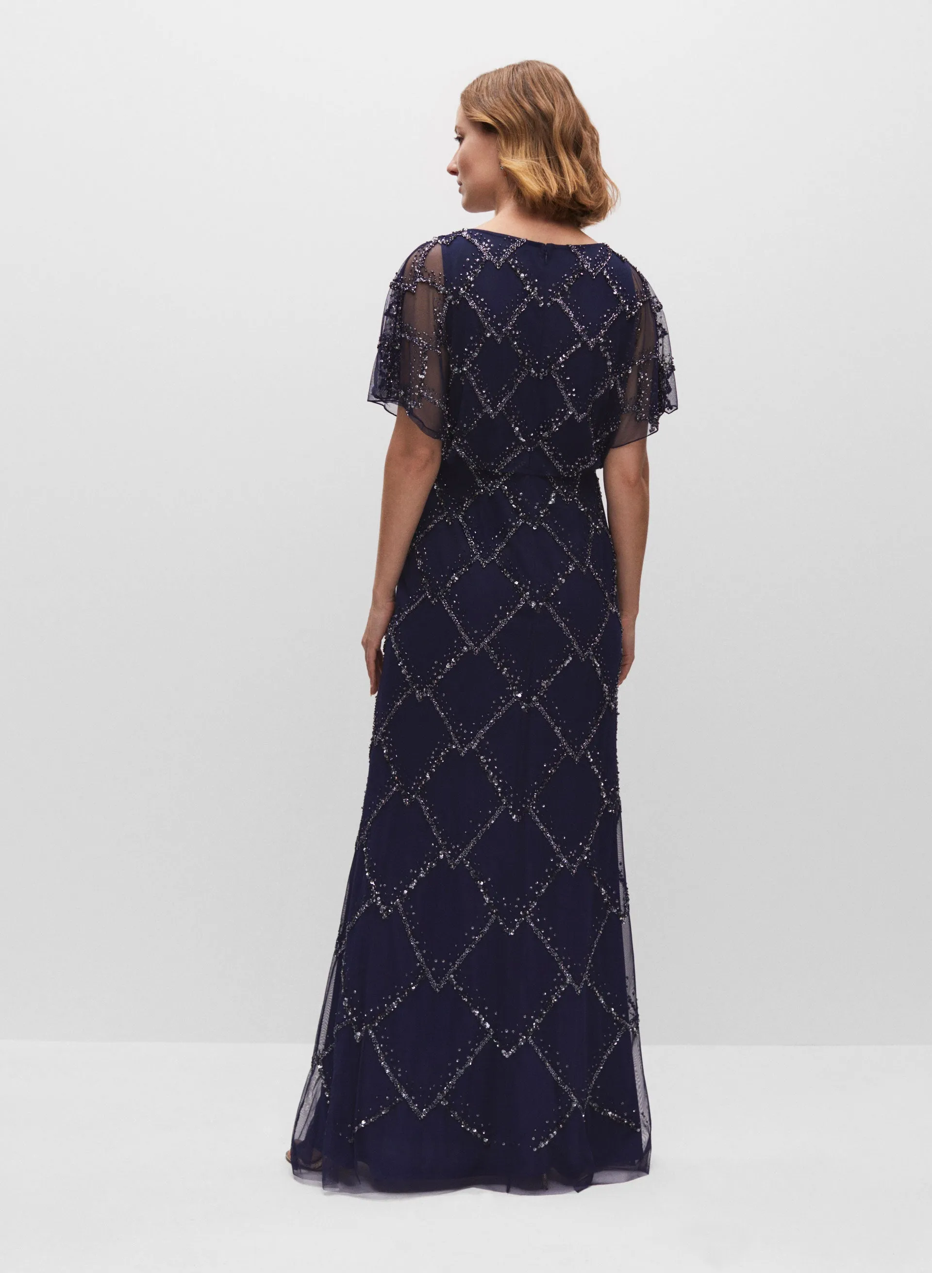 Adrianna Papell - Beaded Mesh Gown sold by Melanie Lyne product image thumbnail 3