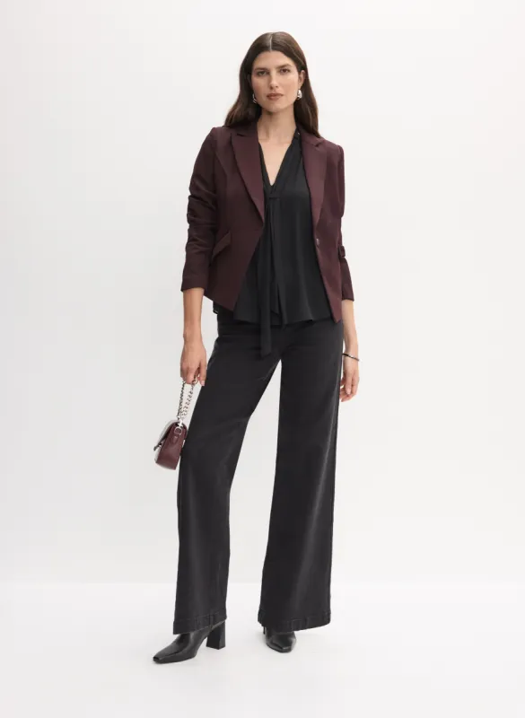 Single-Button Blazer & Wide Leg Jeans sold by Melanie Lyne
