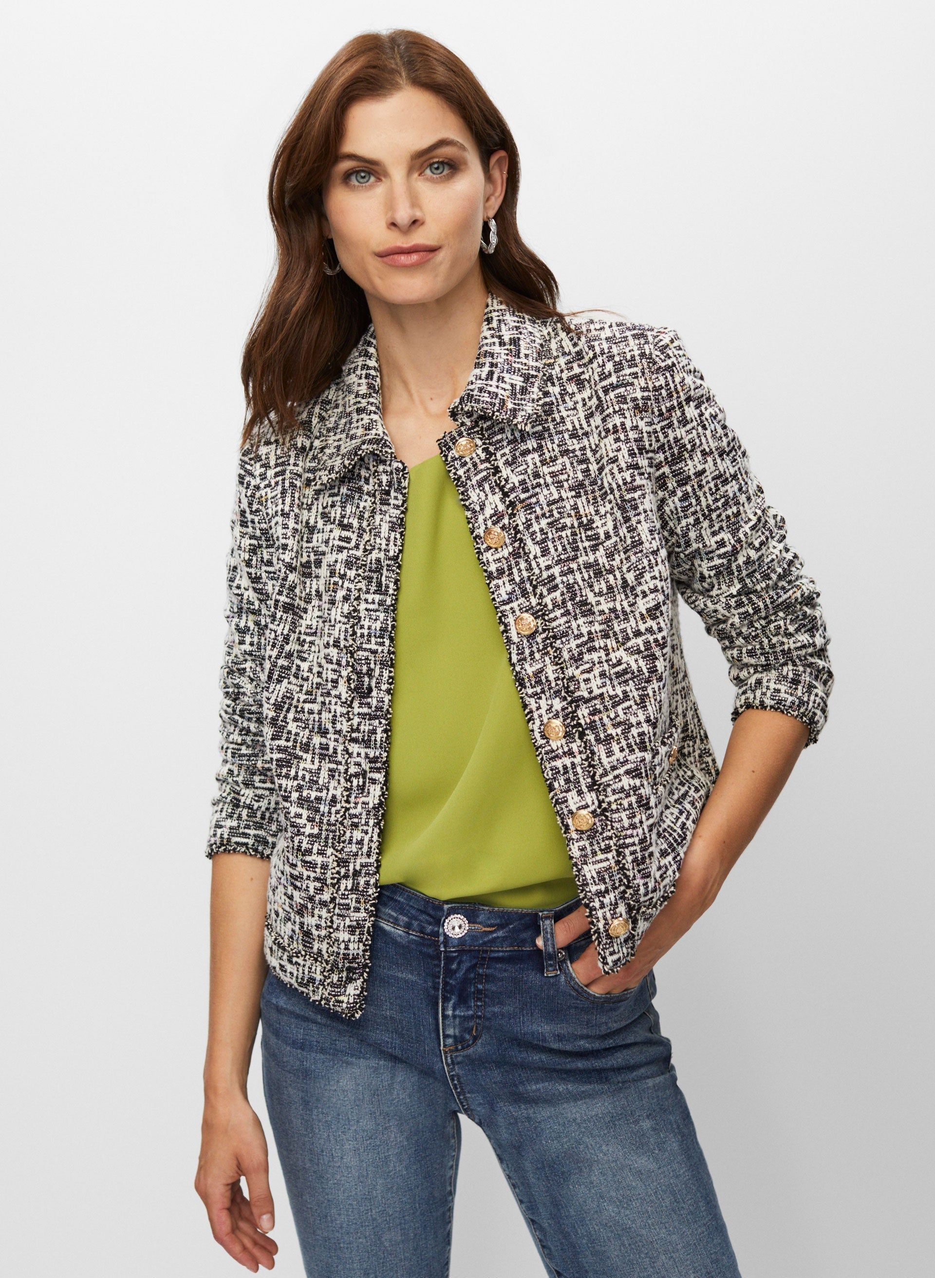 Bouclé Shirt Collar Jacket sold by Melanie Lyne