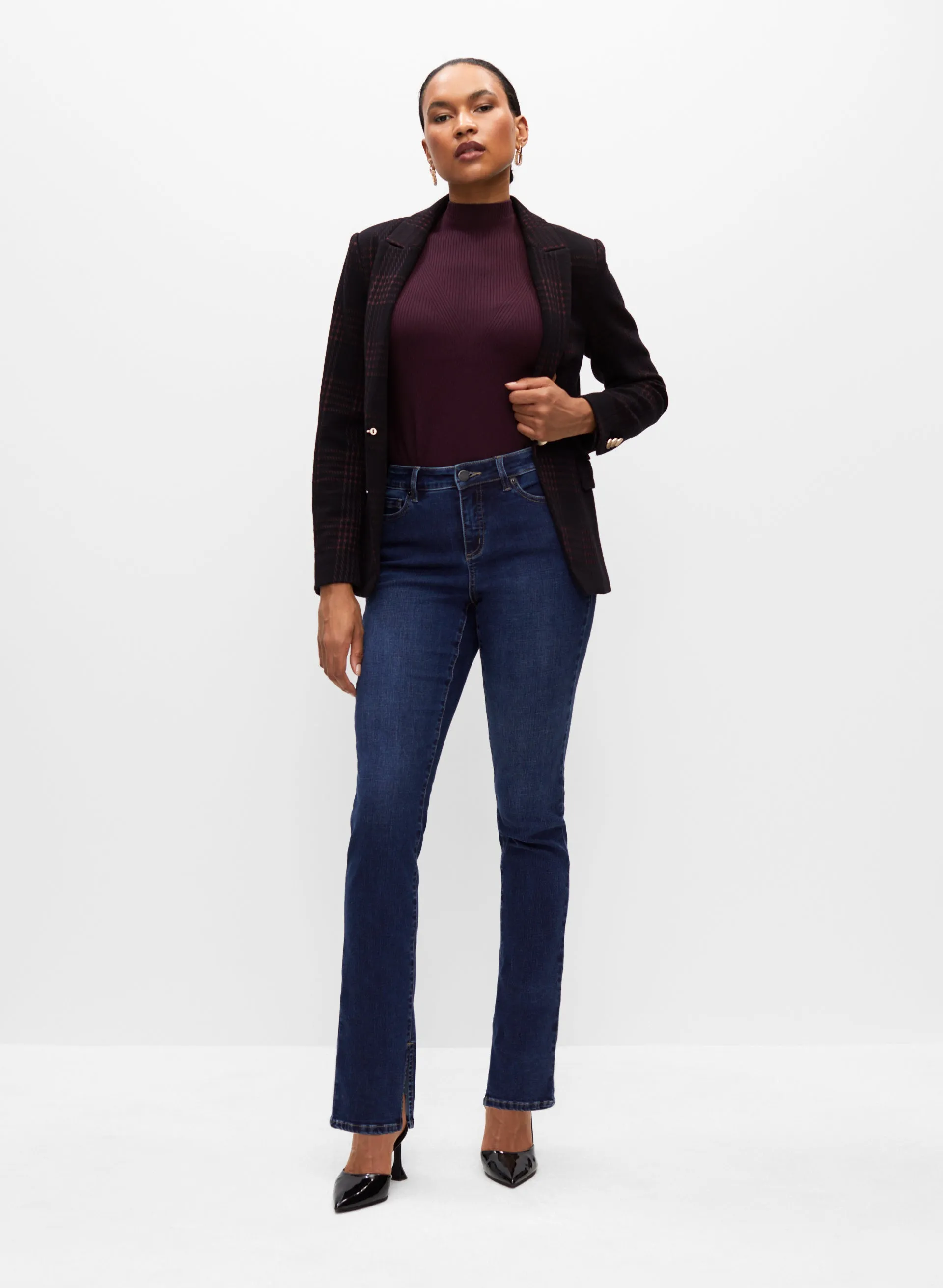 Slit Hem Straight Leg Jeans sold by Melanie Lyne