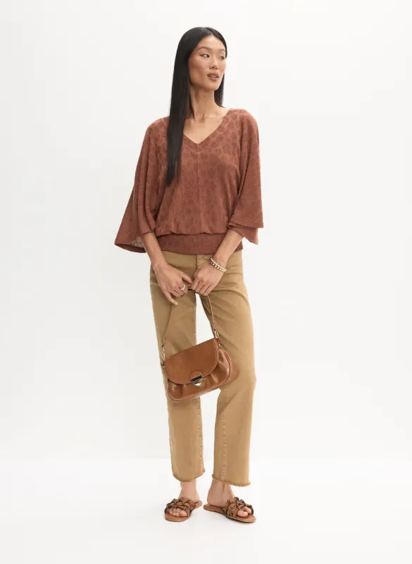 Animal Print Top & Straight Leg Jeans sold by Melanie Lyne