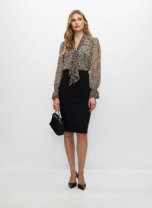 Geometric Motif Tie Blouse sold by Melanie Lyne