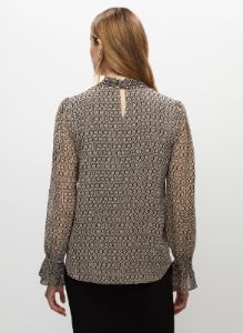 Geometric Motif Tie Blouse sold by Melanie Lyne