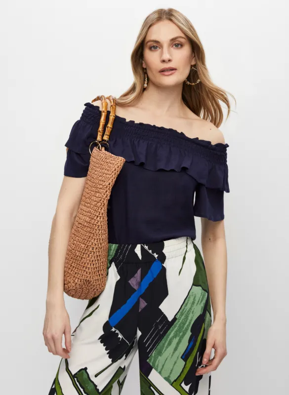 Off-the-Shoulder Ruffle Blouse sold by Melanie Lyne