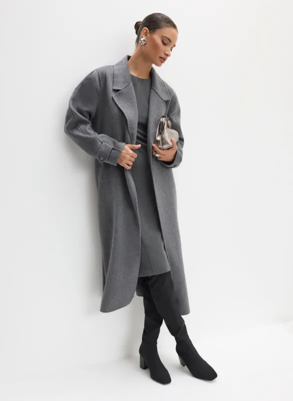 Belted Wool-Blend Coat sold by Melanie Lyne