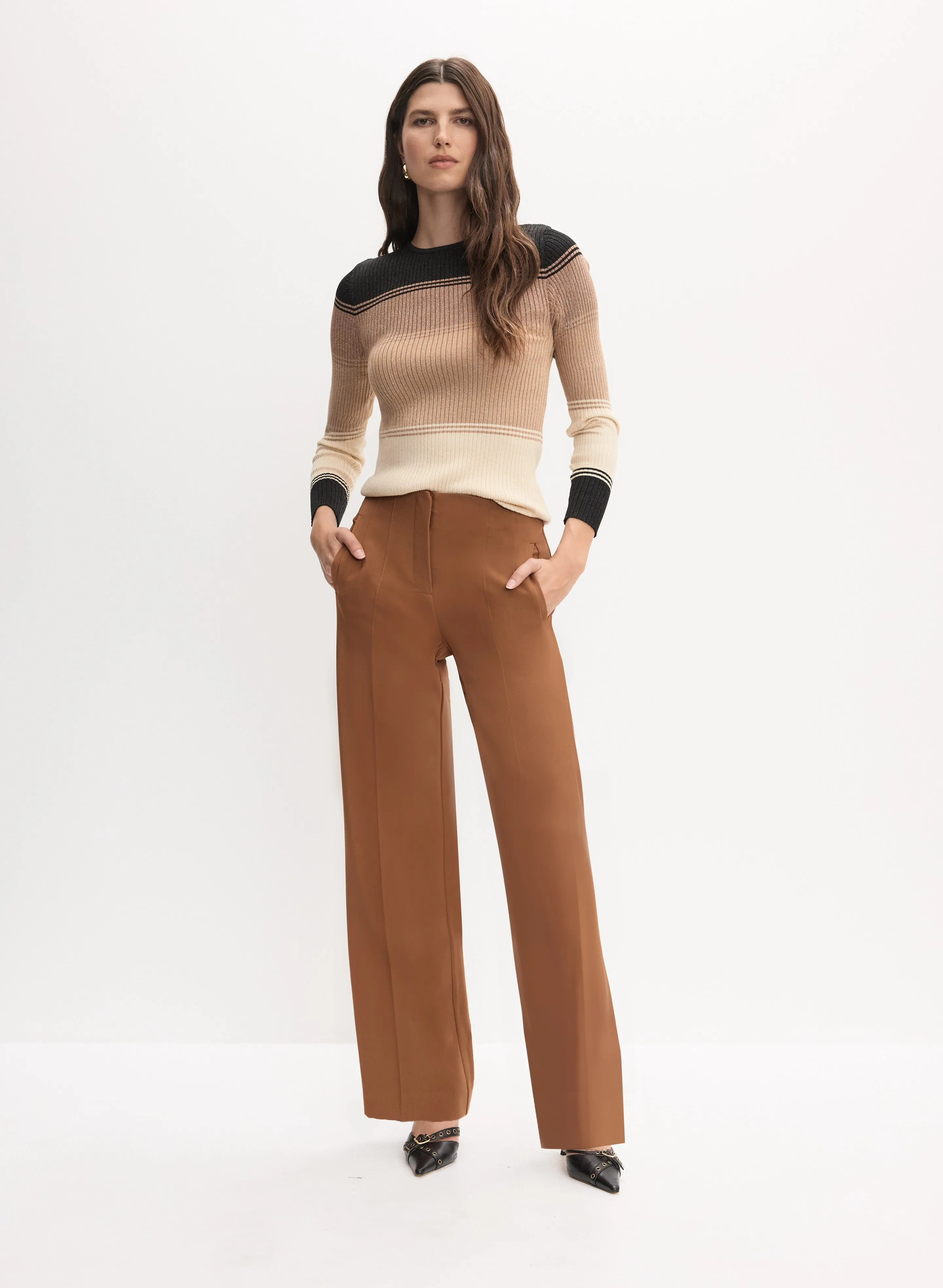 Stripe Print Sweater & Wide Leg Pants sold by Melanie Lyne