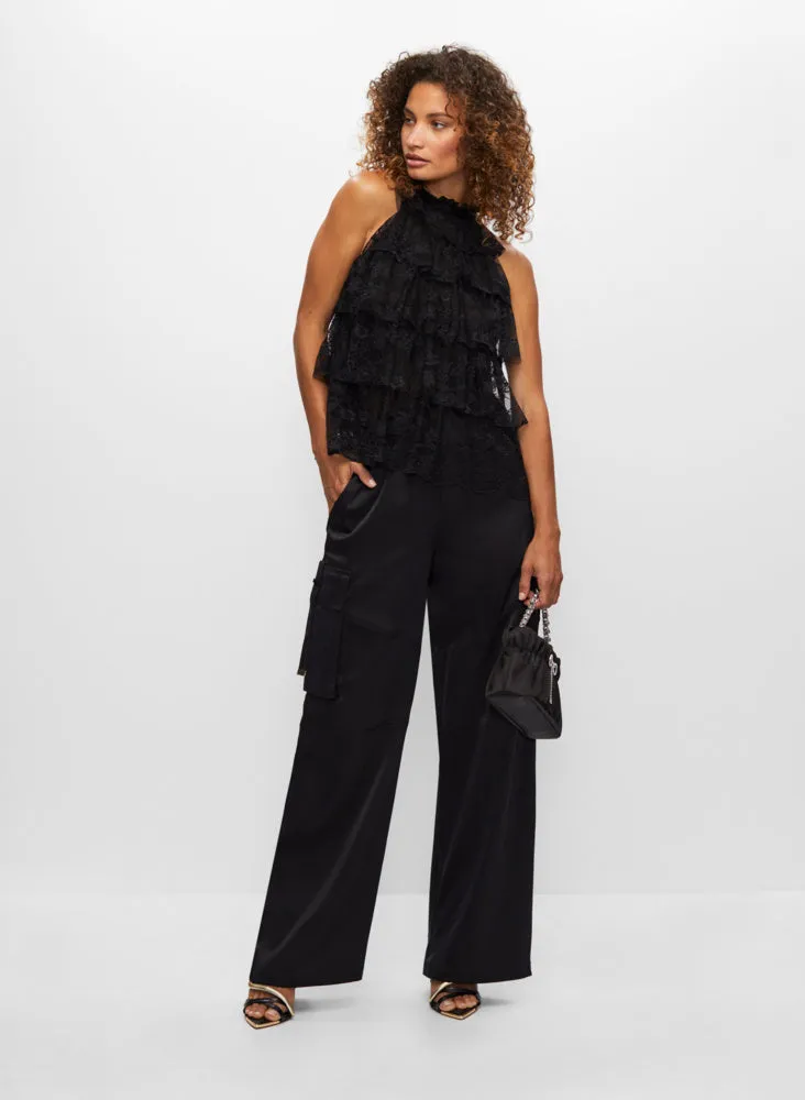 Satin Cargo Pants & Layered Top sold by Melanie Lyne