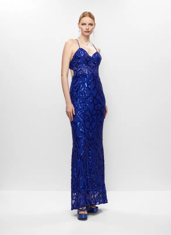 Sweetheart Neck Sequin Gown sold by Melanie Lyne