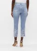 Floral Embroidery Slim Leg Capri Pants sold by Melanie Lyne