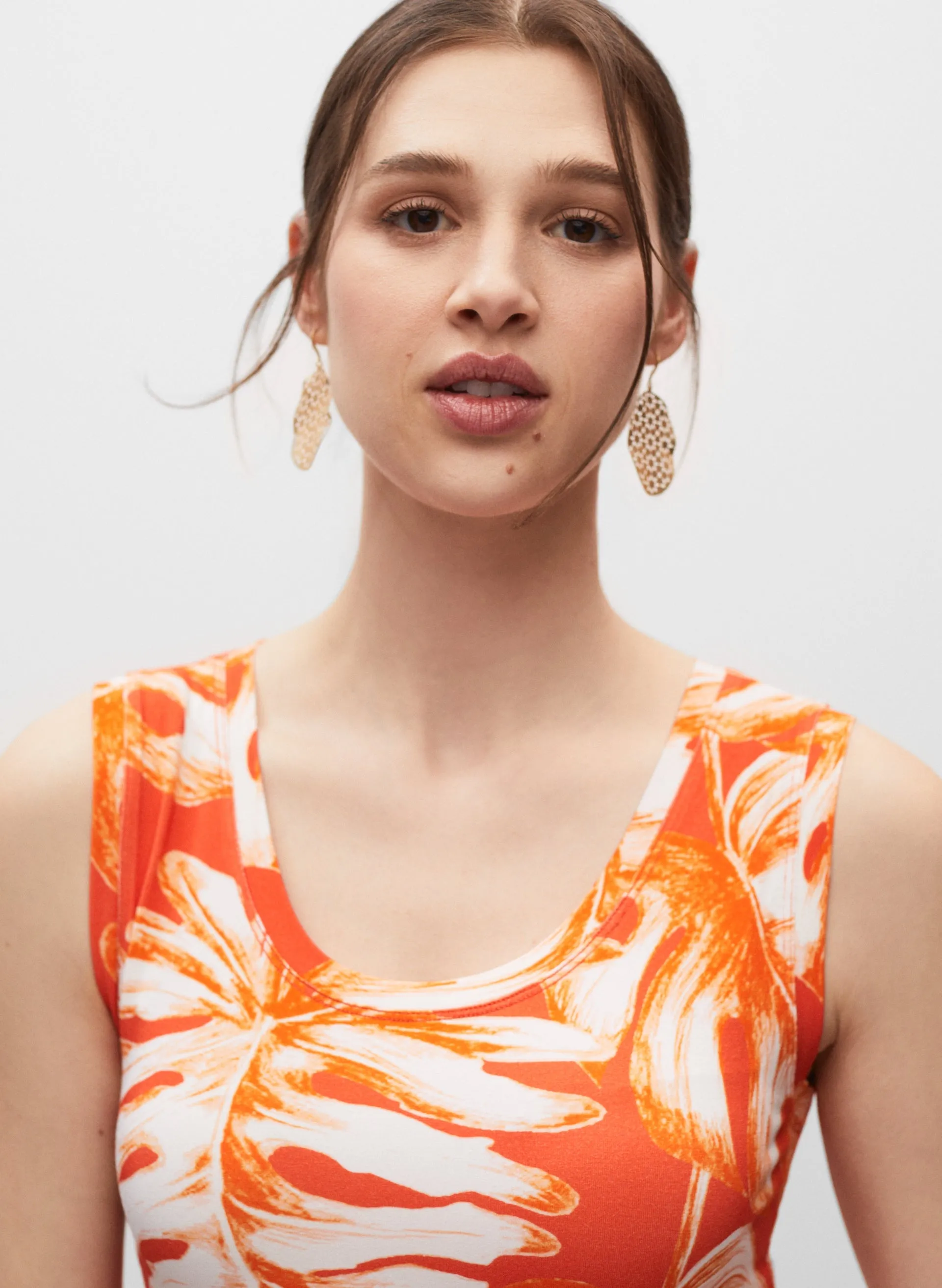 Palm Leaf Print Jersey Dress sold by Melanie Lyne product image thumbnail 4
