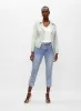 Floral Embroidery Slim Leg Capri Pants sold by Melanie Lyne
