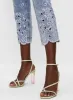 Floral Embroidery Slim Leg Capri Pants sold by Melanie Lyne