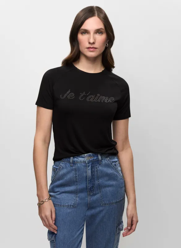 Slogan Crew Neck T-Shirt sold by Melanie Lyne