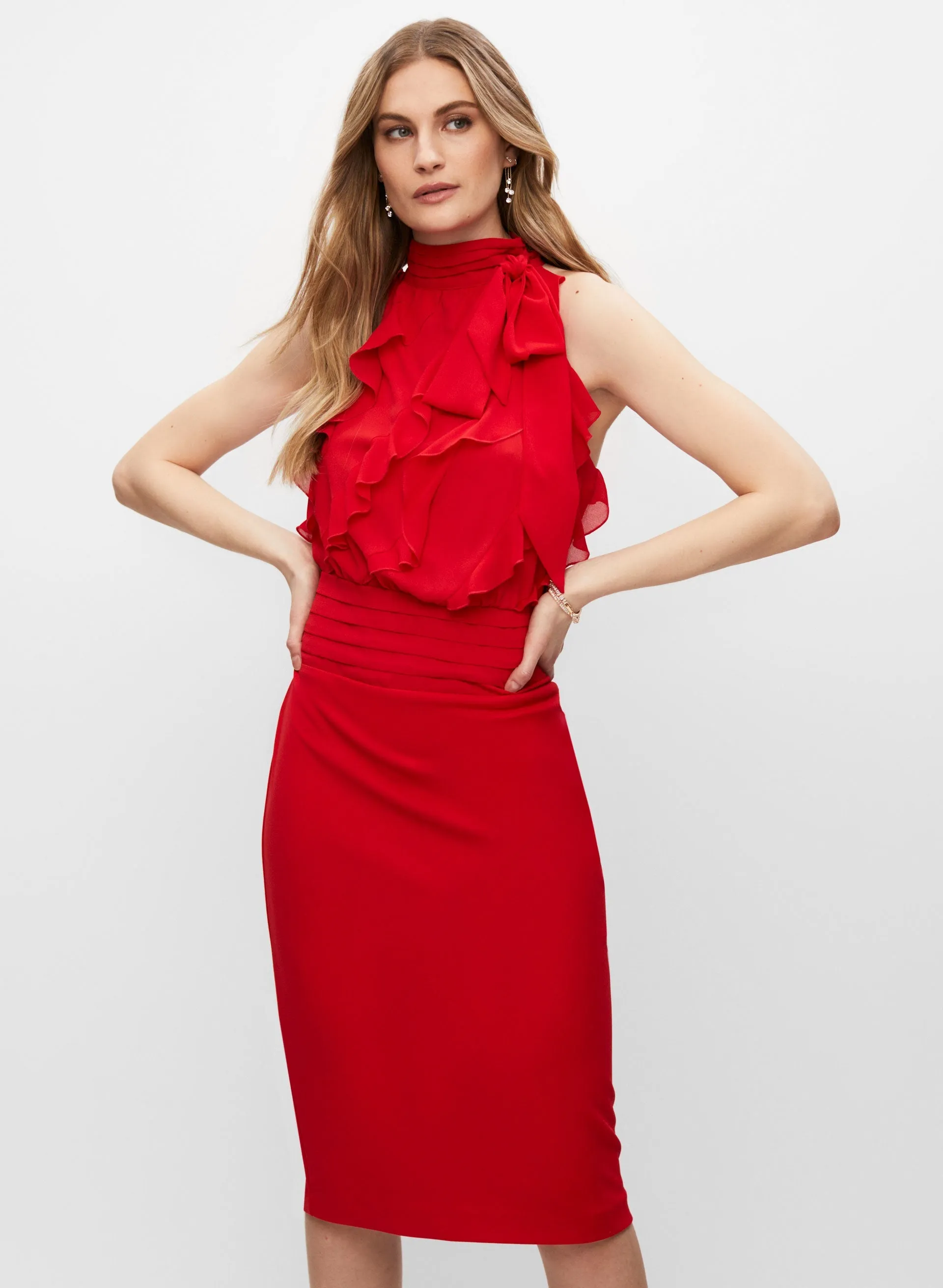 Ruffle Detail Dress sold by Melanie Lyne product image thumbnail 5